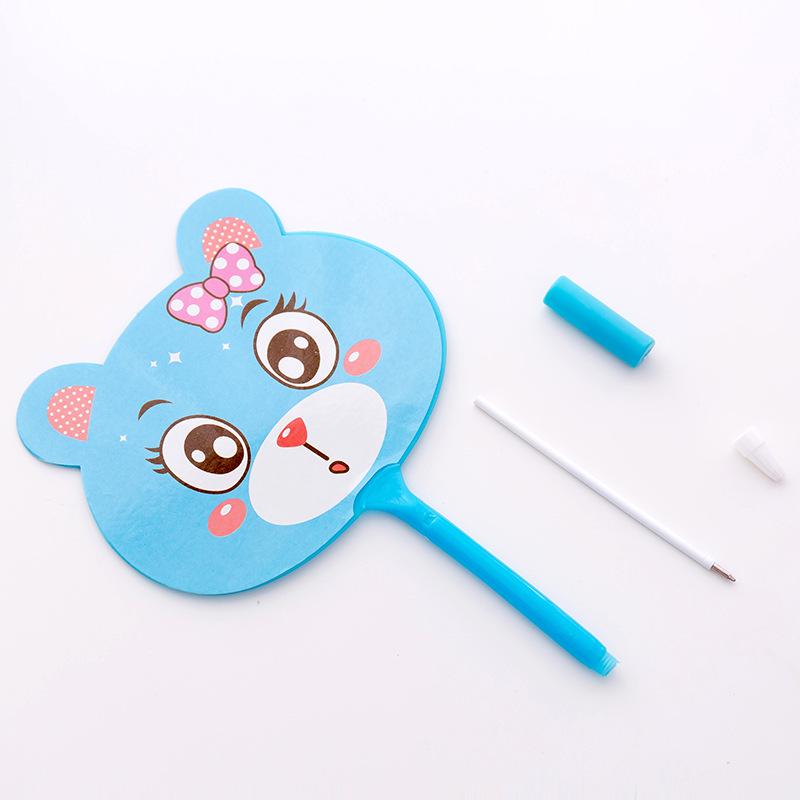 Cartoon Fan Ballpoint Pen - Student Gift & Children's Stationery with Custom Logo Printing