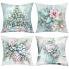 Christmas Floral Patterned Decorative Throw Pillows Polyester pillowcase, sofa decorative cushion cov Headboard Pillow
