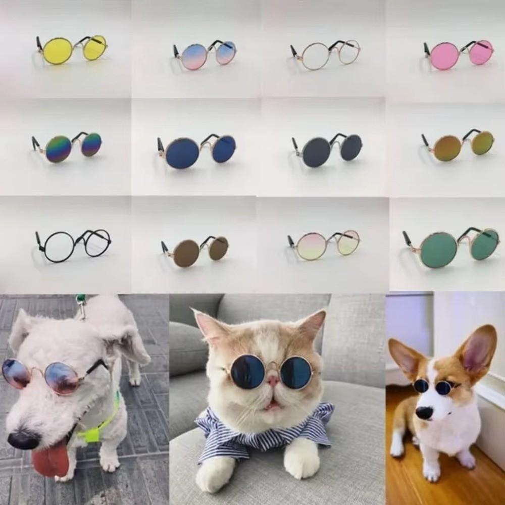 UV Protection Cat Sunglasses Vintage Dog Glasses Cute Pet Sunglasses  Pet Accessories