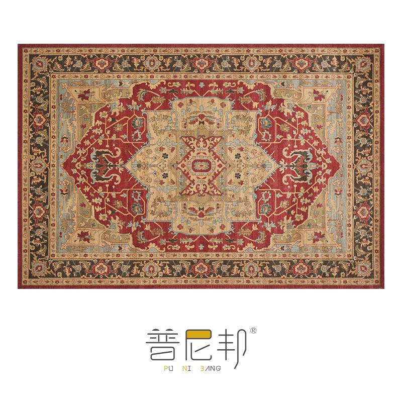 American Moroccan Bedroom Decor Bedside Carpet Washable Carpets for Living Room Nordic Ethnic Lounge Rug Soft Non-slip Floor Mat