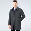 Men's Autumn and Winter Cashmere Coat Men's Short Middle-aged Business Casual Wool Woolen Thickened Coat