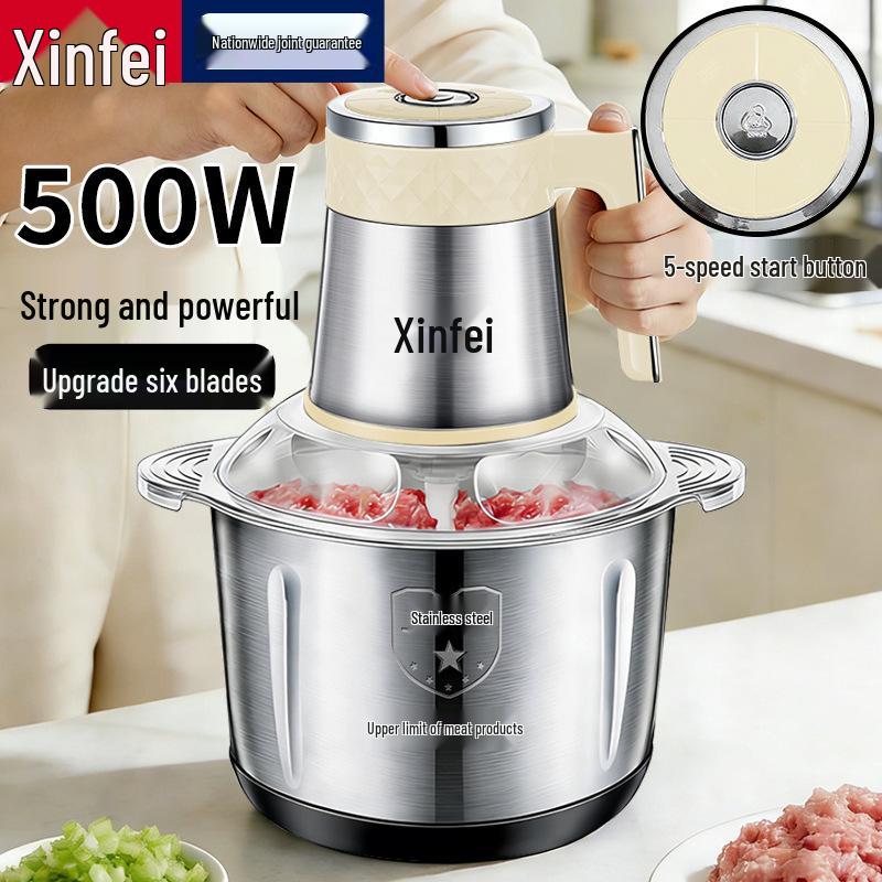 Xinfei Stainless Steel Multi-Function Electric Meat and Vegetable Grinder for Home and Commercial Use