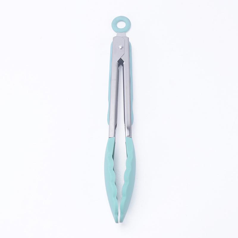 7", 9", 12" High-Temperature Silicone Non-Slip Bread & BBQ Grilling Tongs