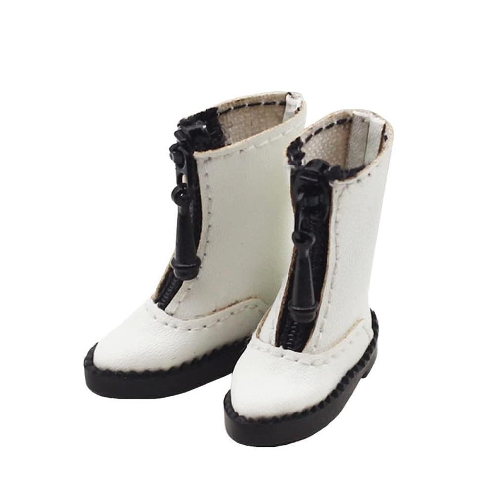 Rakulifey OB11 Shoes Boots for Obitsu 11 Size Doll 1/12 BJD Doll Shoes Birthday Gift 3 Colors White