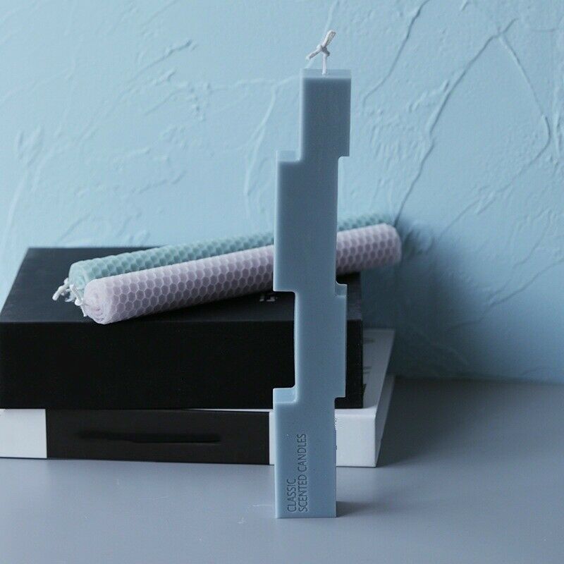 Speical Shaped Strip Candle Silicone Mould European Simple Candle Molds Christmas Home Decoration Ca