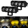 Motorcycle LED Fog Lights 25W Spotlight Driving Lights White Yellow High Low Beam Waterproof