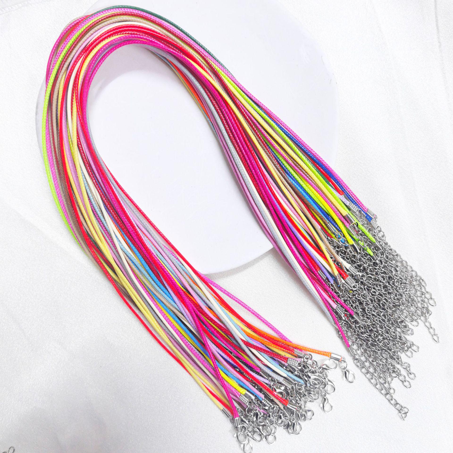 Gold Pendant Black Wax Leather Rope Necklace for Women
