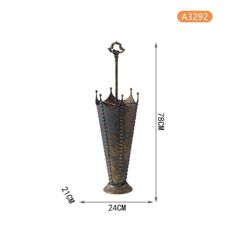 Vintage American Wrought Iron Umbrella Stand for Entryway