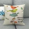 Cute Cartoon Bird Animals Digital Printing Short Plush Pillow Covers For Car Sofa Office Cushion Cover Home Goods 60X60Cm