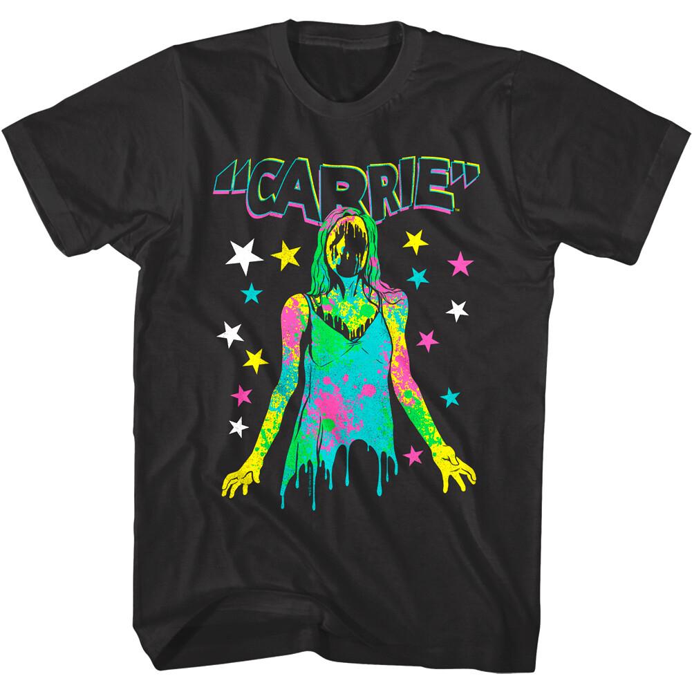 Carrie Stars Paint Splatter Men T Shirt Horror Movie Merch Possessed Evil Top XXXL