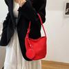 Solid Color Women Suede Shoulder Bucket Bags Large Capacity Versatile Ladies Underarm Tote Casual Female Phone Handbags Purse CLE