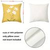 Yellow and White Flower Patterned Cushion Covers Polyester pillowcase, sofa decorative cushion cov Headboard Pillow