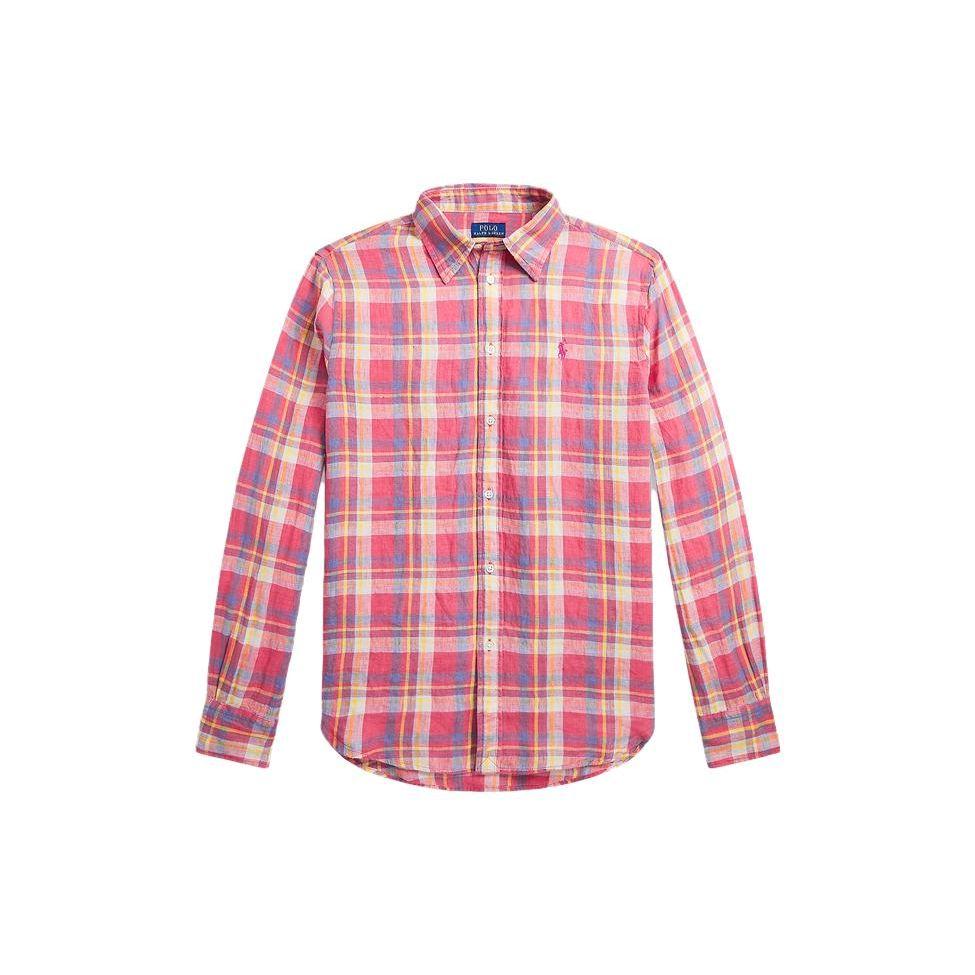 

Polo Ralph Lauren SS23 Рубашка однобортная с принтом в клетку Женские рубашки Розовый WMPOSHTNDO20442-650 L