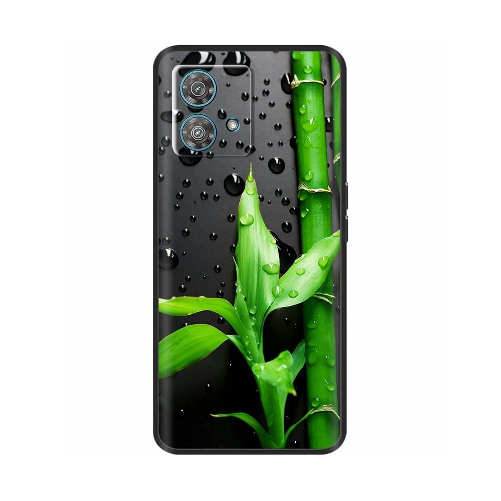 For Motorola Edge 40 Neo Case Cute Soft Black Silicone Phone Back Cover for Moto Edge40 Edge 40 Neo Protective Shell Cases Coque