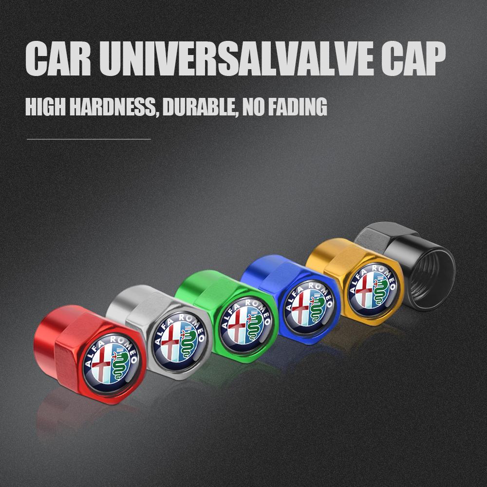 4Pcs New Car Wheel Tire Valve BXD Caps Air Stem Cover Accessories For Alfa Romeo Giulia Stelvio Giulietta 16 19 147 Mito Tonale Brer