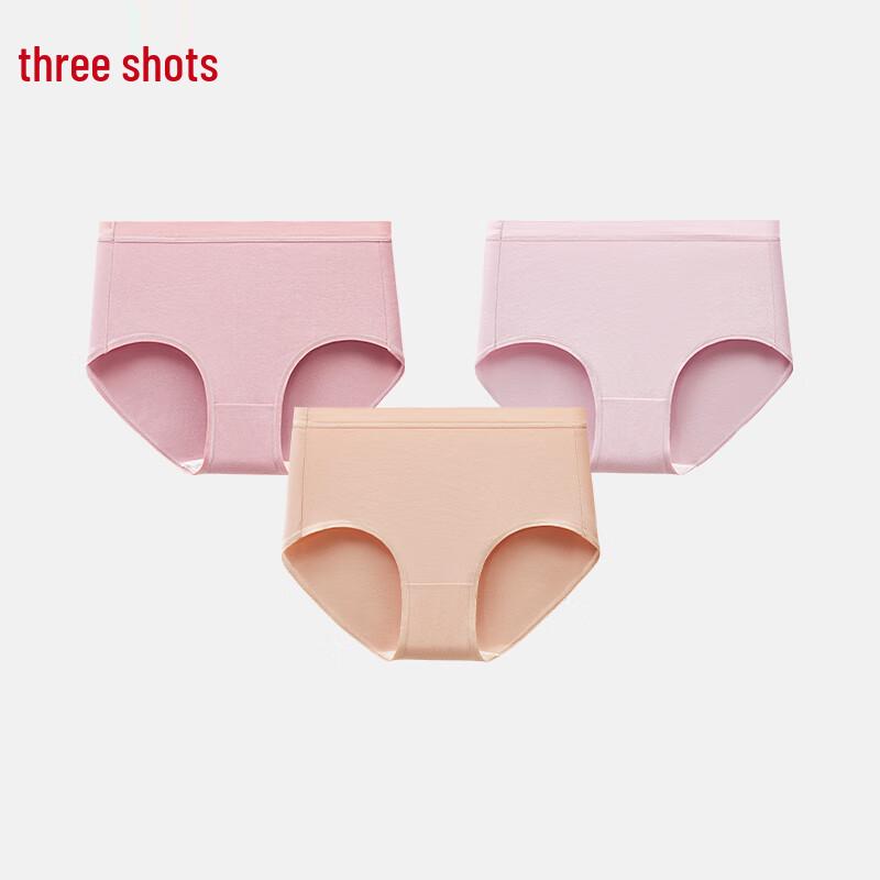 Sanqiang Women's Elastic Cotton Antibacterial Mid-Waist Briefs