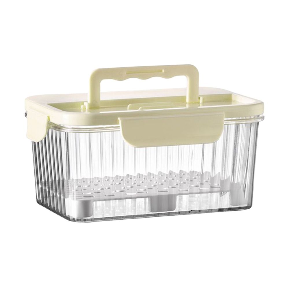 

с ручкой Контейнер для хранения в холодильнике с перегородкой Контейнер для хранения фруктов На открытом воздухе 1600ml белый