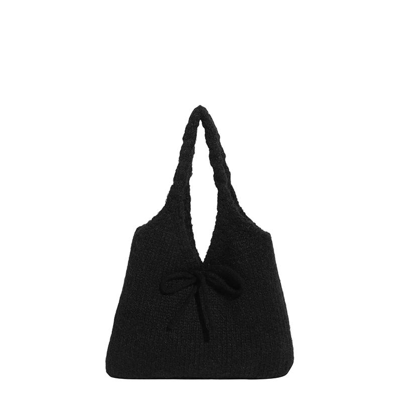 Fabric Solid Bow Shoulder Bags Autumn/winter New Large Capacity Women's Bags 2026  Sweet Versatile Women's Handbags