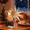 Christmas Star Tree Topper With Lights Winter Holiday Treetop Decorations Christmas Tree Top Ornaments Star For Office Indoor