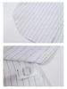 TBJL Women's White Pinstripe Campus Style Short Sleeve Blouse