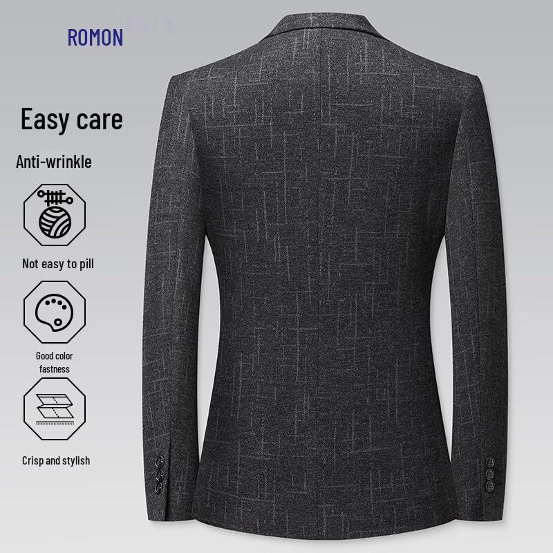 ROMON Men's Anti-Wrinkle Business Casual Suit Jacket