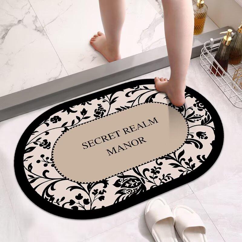 Mjuk kiselgur badrum absorberande golvmatta halkfri snabbtorkande fotmatta toalett toalettdörrmatta toalettmatta