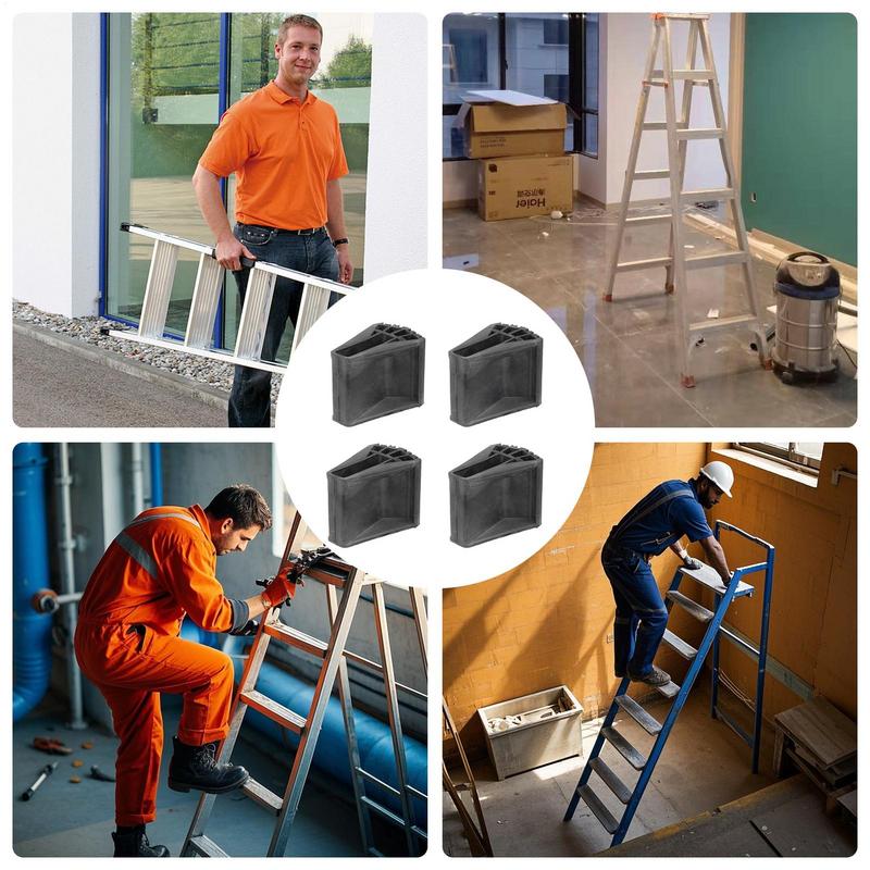 Extension Ladder Feet 4x Non-slip Rubber Pads Quick-Install Replacement Parts Heavy-duty Safety Shoes For Electrical Work Window