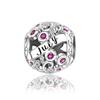 New 925 Silver Charms Colored Zircon Twelve Months Beads Pendant Bracelets Necklaces Womens DIY Jewelry Gift