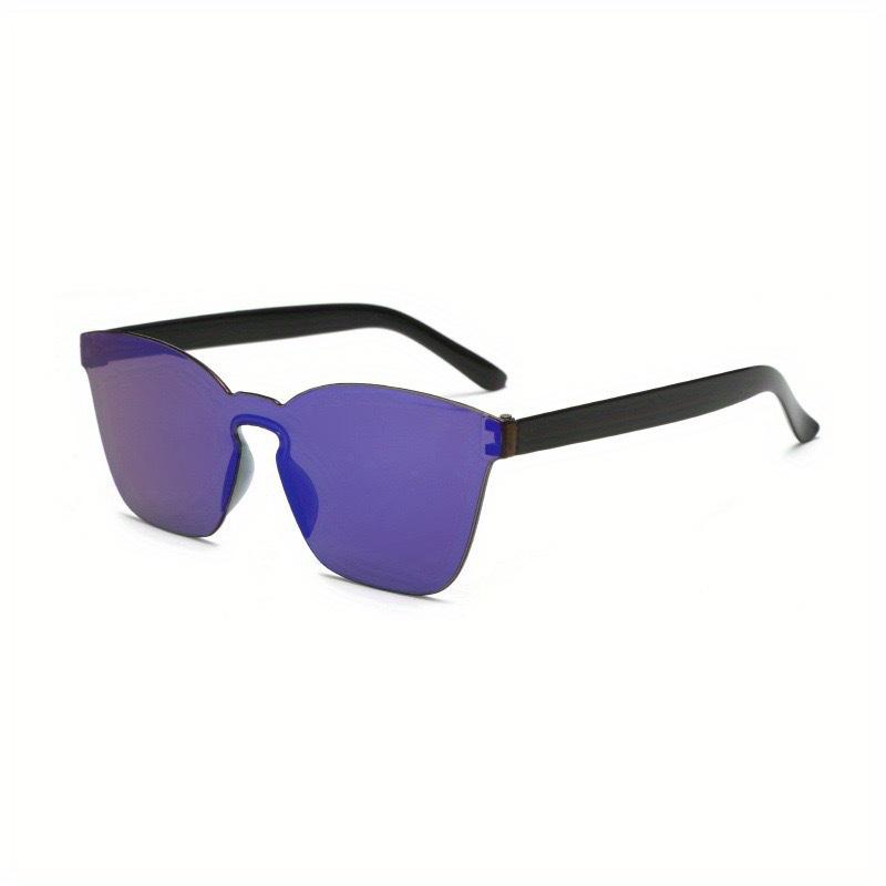 

Candy Color Birthday Party Photo Rainbow Sunglasses Men Dance Funny Anti-Ultraviolet One-Piece Sunglasses Women фиолетовый