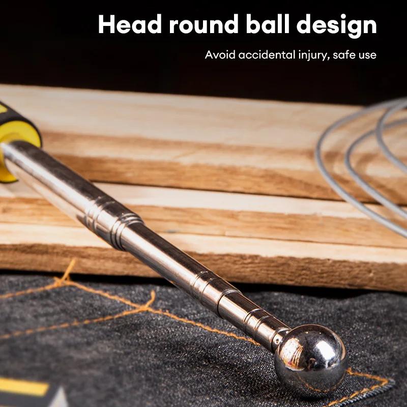 1 Stück 98/115/160CM Multifunktions Teleskop Selbstverteidigungshämmer Leerer Trommelhammer Raum Teststab Inspektionsraum Werkzeuge Metel Test