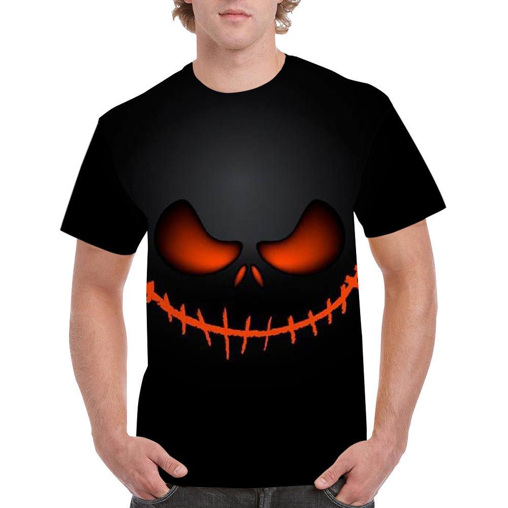 Men's Halloween 3D Printed Crew Neck T-Shirt Fashion Versatile Breathable Trend Casual