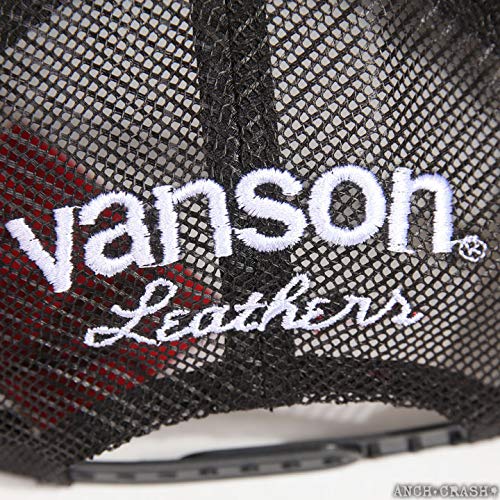 VANSON Vanson Cap with Logo Embroidery, Piping, and Piping Tape, Mesh Cap, Reprint, Johnny's Design, LB-199-02010