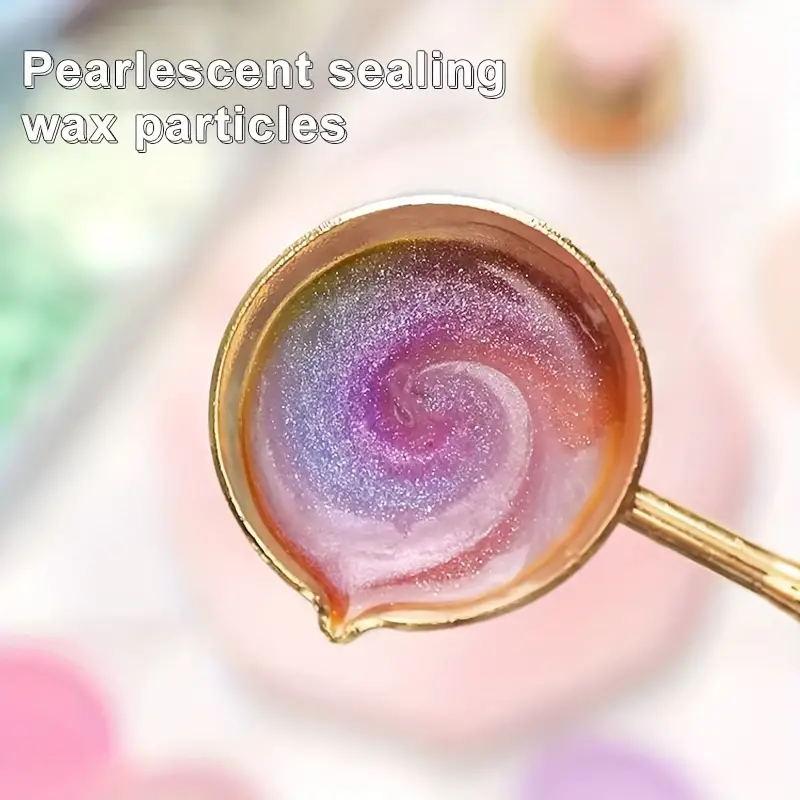 180Pcs Box Sealing Wax Beads, 10 Grids Cat's Paw, Cherry Blossom, Star Shape Sealing Wax Pellets for Wax Seal Stamp