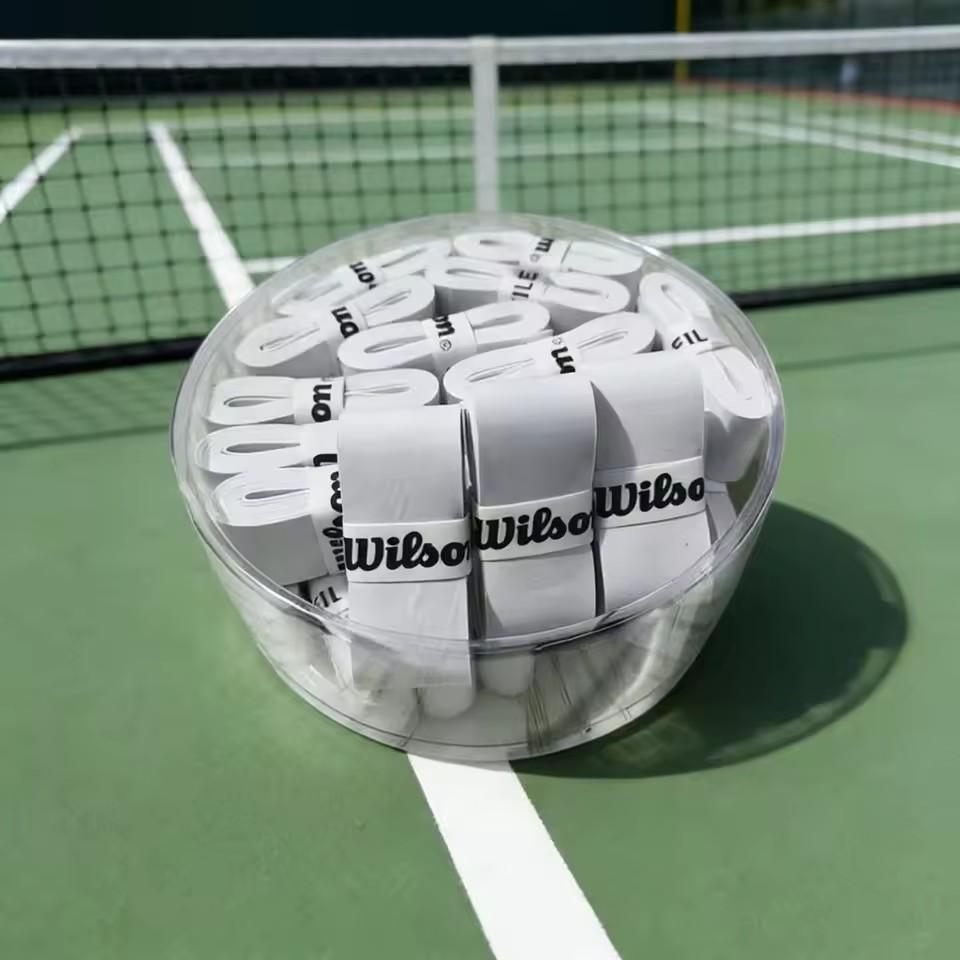 30 шт./лот Намотка для ракетки Wilson, Липкая накладка на ручку бадминтонной или теннисной ракетки, Нескользящая намотка для теннисной ракетки, Намотка для бадминтонной ракетки белый