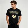 Chicken Game Funny Tshirt Sarcastic Graphic Tee For Unisex Casual Top Black White