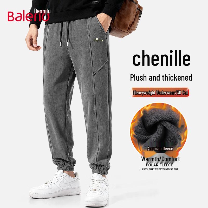 

Baleno Men s Heavyweight Fleece-Lined Chenille Jogger Pants 3XL