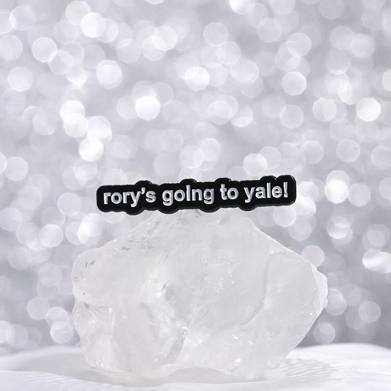 Contemporary Going Rory To Yale Brooch Pin Elegant Enamel Design For Special Celebrations
