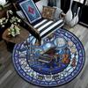 Music Instruments Circle Round Area Rug Under Office Chairs Bedroom Living Room Home Decor