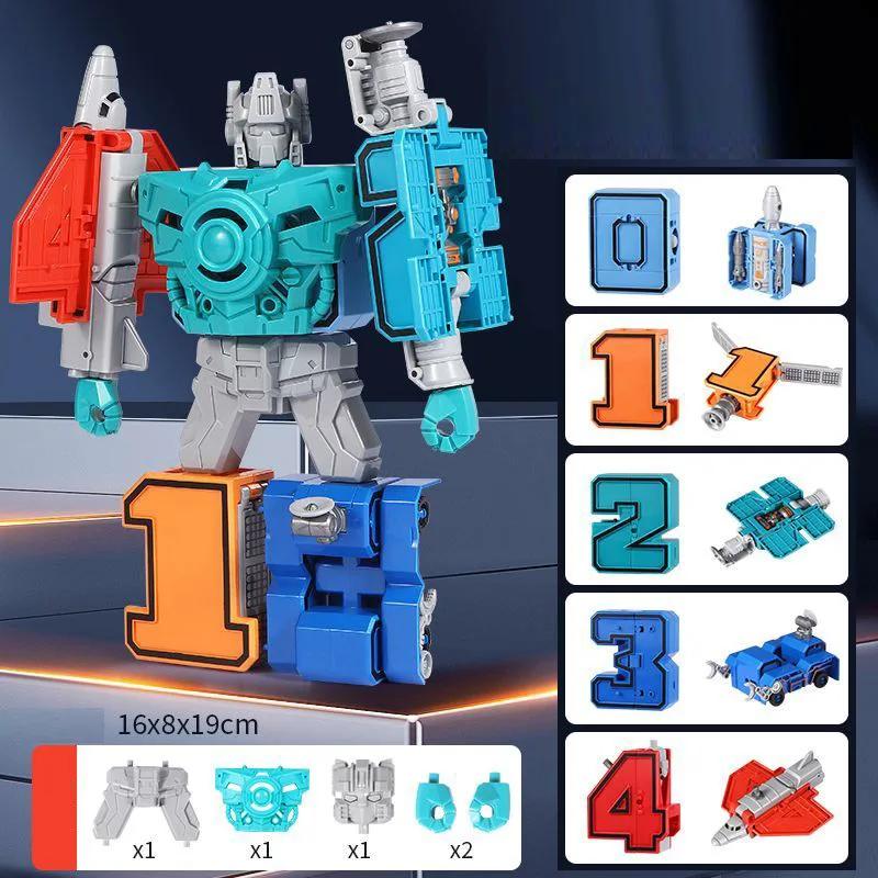 

DIY Assembling Building Blocks Educational Toys Action Figure Transformation Number Robot Deformation Robot Toy for Kids Gifts
