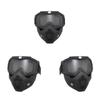 2Pcs Outdoor Cycling Goggles with Detachable Face Guard UV Protection Windproof Men Skiing Snowboarding Motorcycle Bike Sports Glasses