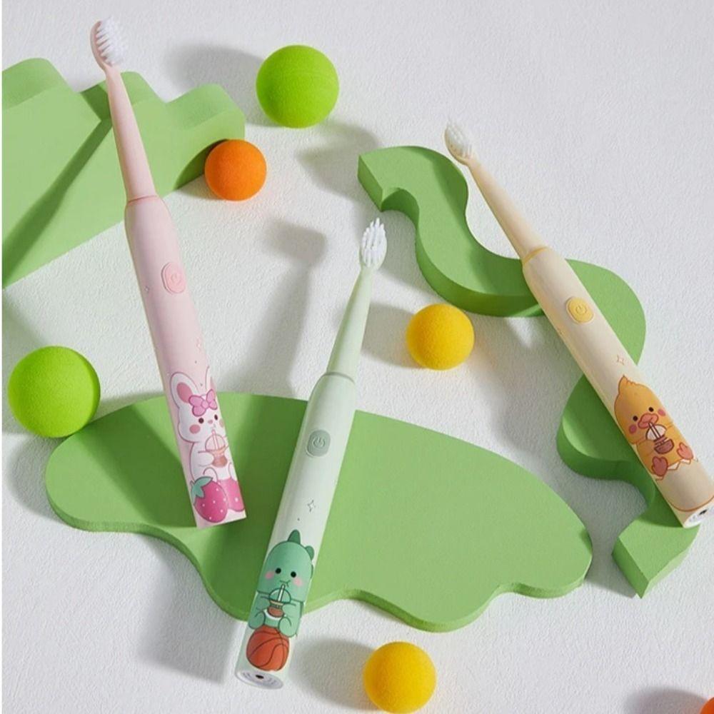 

Cartoon Ultrasonic Bath Toothbrushes Soft Bristle Hair Cleaning Brush For Kids Style 4