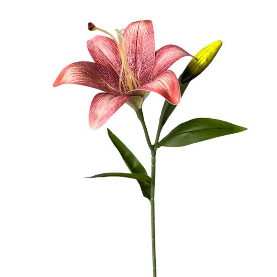Faux Lily Flowers Bulk Realistic Artificial Tiger Lily Long-lasting Fake Lily Stem for Floral Arrangement Wedding Party Home Decor