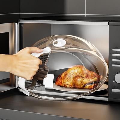Coperchio per microonde resistente al calore: Antischizzo, Antiolio, Sicuro per alte temperature, A prova di zanzare, Coperchio trasparente per cibo e piatti