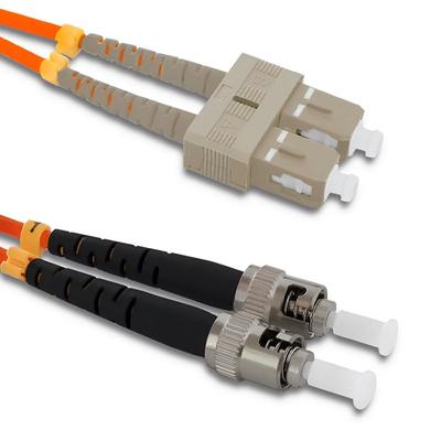 Qoltec Patchcord Światłowodowy SC/UPC - ST/UPC | Multimode | 50/125 | OM2 | Duplex | 1m