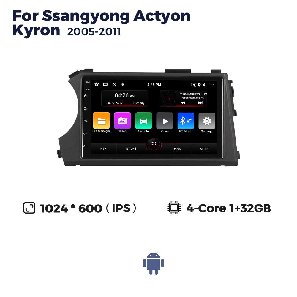 

MEKEDE Carplay GPS Touch Screen for SsangYong Kyron Actyon 2005 - 2013 Android Car Audio Stereo 2 Din Radio Navigation System