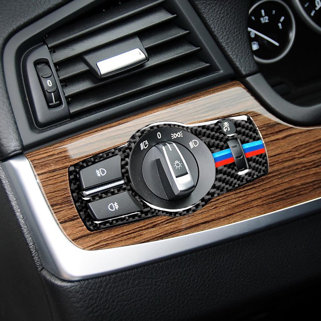 BMW 5 Series F10/F07/F01/F25/F26 Carbon Fiber Headlight Switch Cover