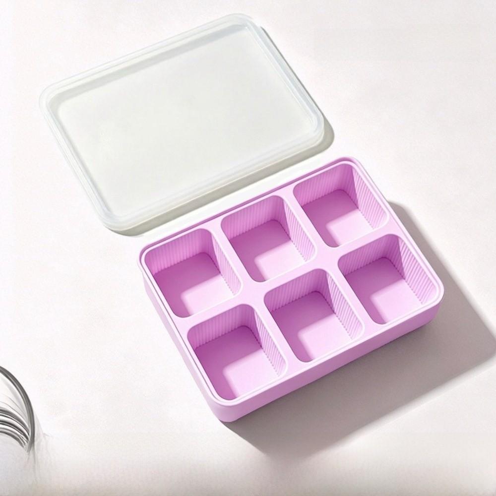 Silicone Ice Cube Tray Removable Lid 6/9 Grids Ice Cube Mold BPA-Free Flexible Chocolate Mold for Cocktail Whiskey