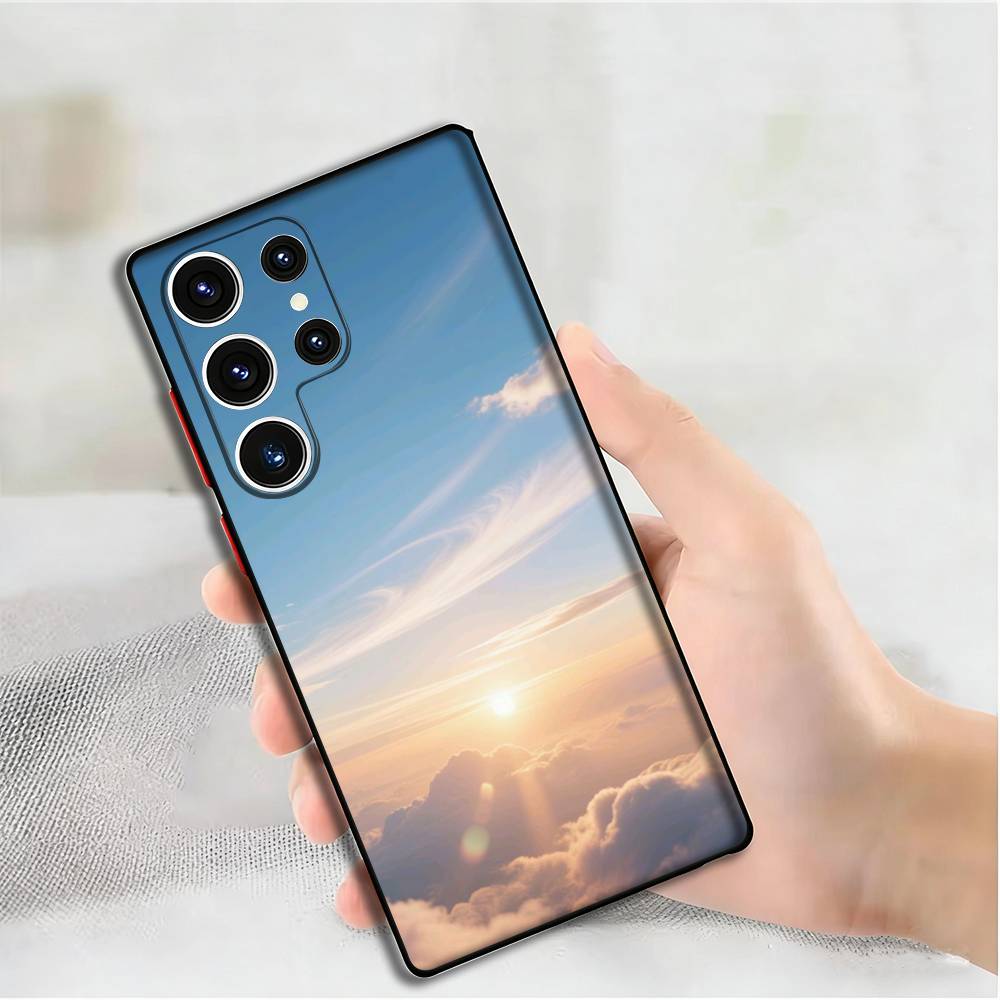 Beautiful Sunshine Clouds Phone Case For Samsung S24,25,23,22,21,20 Plus Ultra 5G Lite Shockproof Cover Samsung S22ULTRA5G
