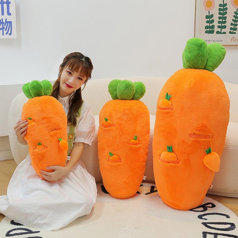 

Children s educational toys carrot throw pillow baby bed soothing sleeping doll girl removable plush toy 75cm【0.8kg】
