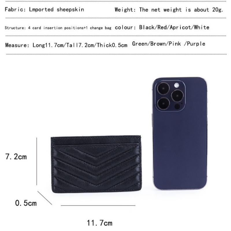 2026 Women Credit Card Holder Wallet Luxury Slim Credit Card Cases Holder Sheepskin Leather Minimalist Front Pocket Small Wallet